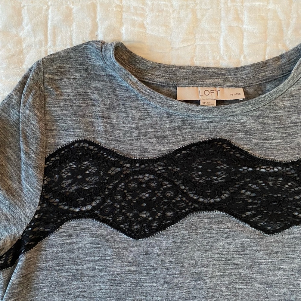Loft 3/4 Length Sleeves Tee - Petite Size S